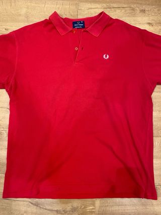 Polo Fred Perry Rojo Logo Laurel Clásico
