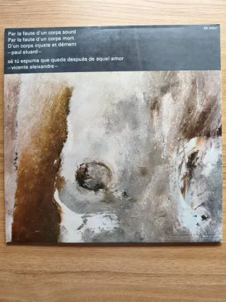 Vinilo LP Espuma Luis Eduardo Aute