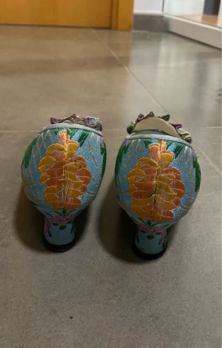 Traje de Fallera Azul y Oro