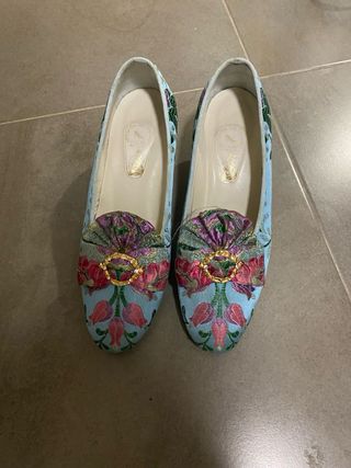 Traje de Fallera Azul y Oro