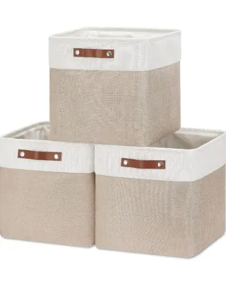 Cajas de Almacenaje Mangata (Beige/Blanco)