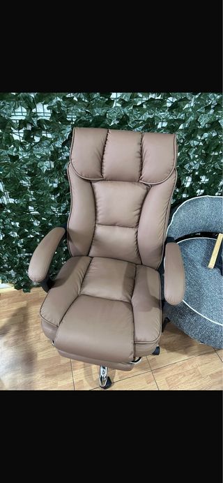 Silla Oficina Reposapiés Reclinable Marrón