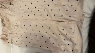 Rebeca cárdigan beige lunares negros Talla S