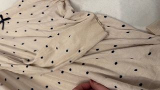 Rebeca cárdigan beige lunares negros Talla S