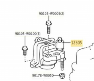 123050Q040 SOPORTE MOTOR DERECHO TOYOTA AYGO