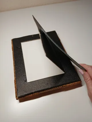 Marco de fotos de ratán tejido