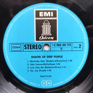 LP 1969 🇩🇪 DEEP PURPLE - SHADES OF DEEP PURPLE