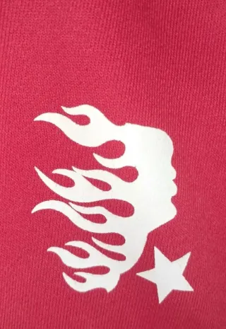 Sudadera rosa con estampado