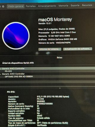 Imac 21,5 2009 Plata