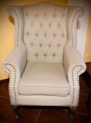 Poltrona relax imbottita beige