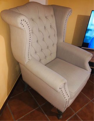 Poltrona relax imbottita beige