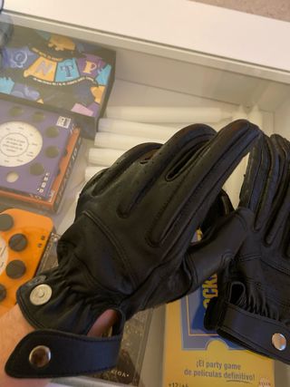 Guantes de napa retro para moto