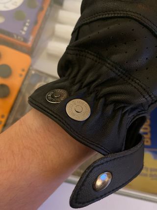 Guantes de napa retro para moto