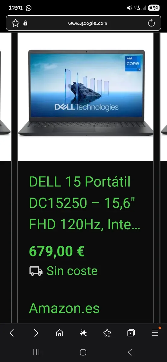 Portátil Dell Negro afbeelding 4