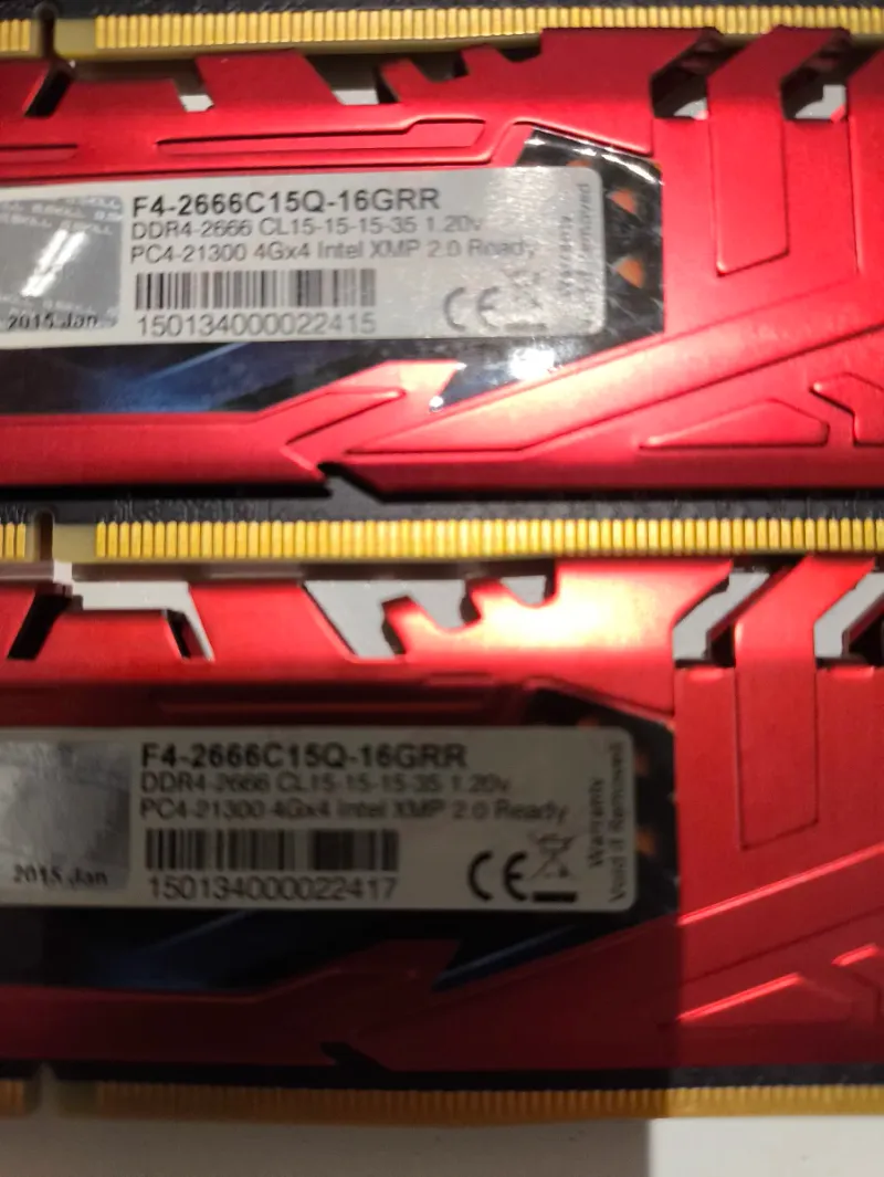 4x G.Skill DDR4 2666MHz 16GB (4x4GB) Roja afbeelding 2