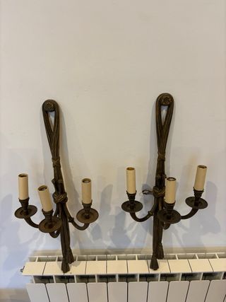 Apliques de pared vintage laton