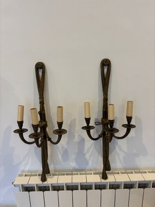 Apliques de pared vintage laton