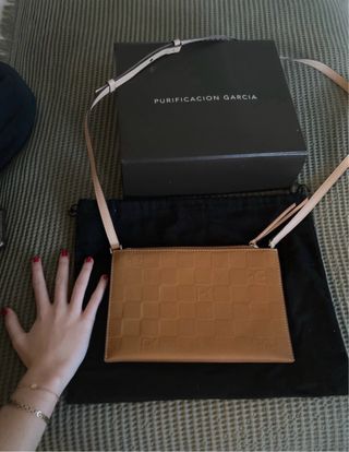 Bolso Piel Purificación García Marrón