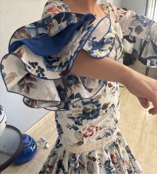 Vestido Flamenca Estampado Flores