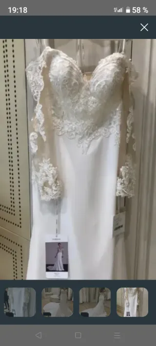 Vestido de Novia Encaje Manga Larga