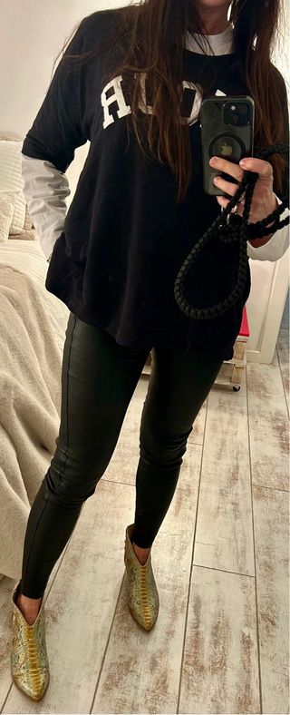 Botines cowboy dorados y verdes