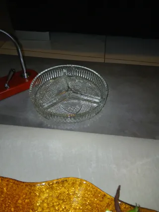 Plato decorativo de cristal