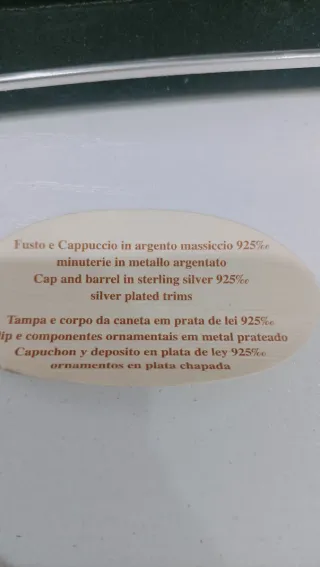 Penna Prestige Argento Massiccio 925