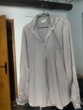 Camisa Scalpers gris/lioa con calavera