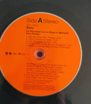 CD Elvis Recorded Live On Stage In Memphis. FTD