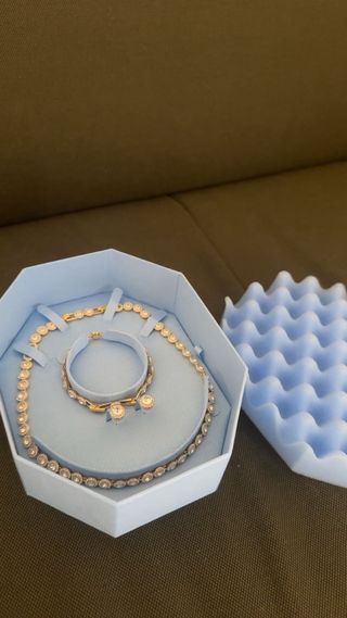 Conjunto Swarovski Angelic Dorado y Plateado