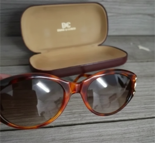 Occhiali da sole vintage Diane & Carlo con astuccio