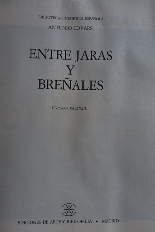 Libro Entre Jaras Y Breñales. Antonio Covarsi