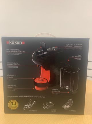 Cafetera KÜKEN Cápsulas Expresso 20BAR 1500W