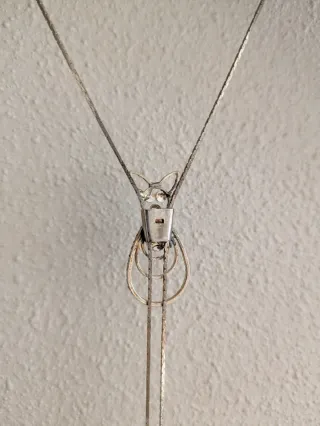 Collar Bolo Vintage Gato Azul y Plata