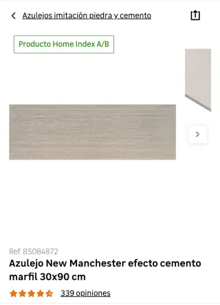 15 Azulejos Manchester Marfil 30x90