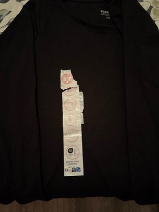 Camiseta negra manga larga mujer Talla S/36