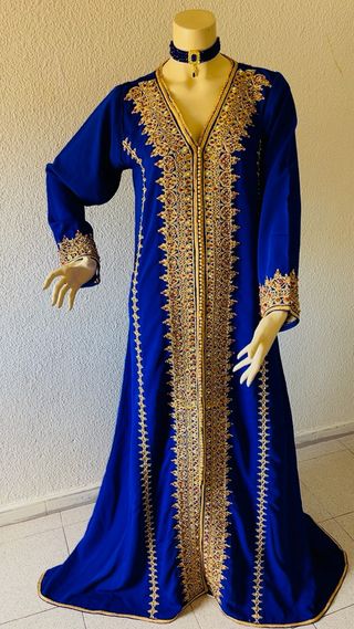 Caftán azul Vestido tradicional