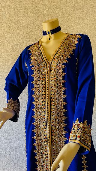 Caftán azul Vestido tradicional