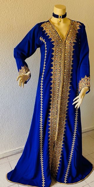 Caftán azul Vestido tradicional