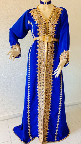 Caftán azul Vestido tradicional
