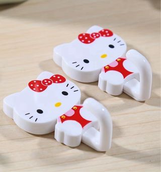 Set 2 Ganci Adesivi Hello Kitty