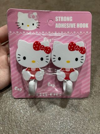 Set 2 Ganci Adesivi Hello Kitty