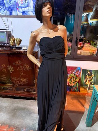 Vestido de fiesta negro largo