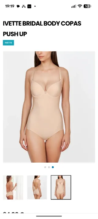 Body Ivette Bridal push up nude 100C