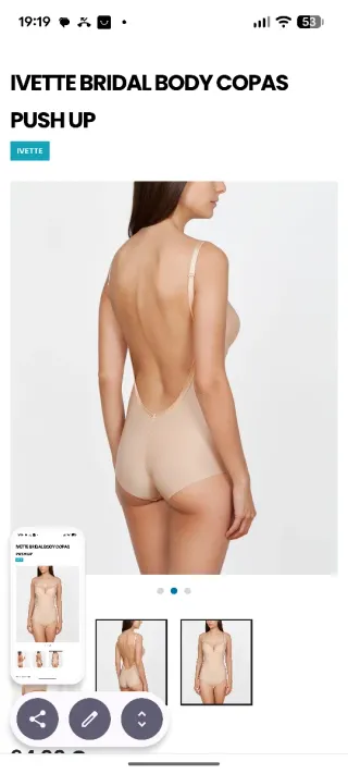 Body Ivette Bridal push up nude 100C