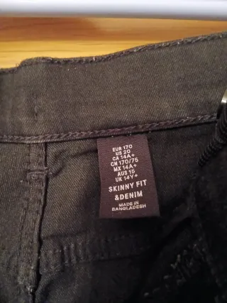 Pantalón vaquero negro chico 14-16 años