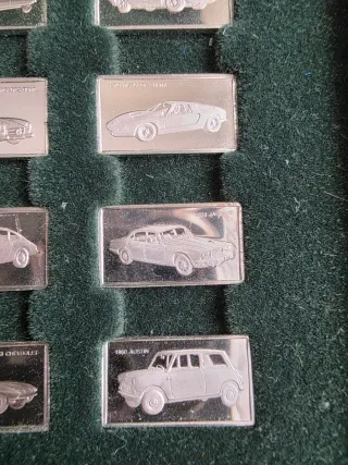 100 Placas Plata Autos Antiguos Franklin Mint