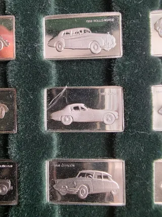 100 Placas Plata Autos Antiguos Franklin Mint