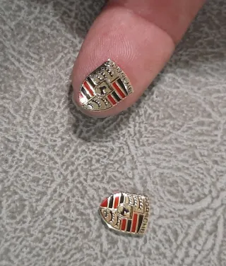 2 Logos Emblema Porsche para llave metal y relieve