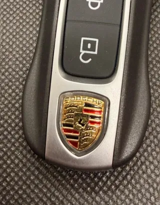 2 Logos Emblema Porsche para llave metal y relieve